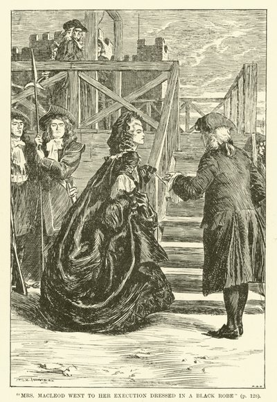 Mrs. Macleod ging in einem schwarzen Kleid zu ihrer Hinrichtung von Frederick Henry Townsend