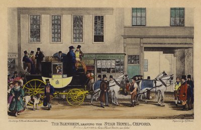 Der Blenheim, verlässt das Star Hotel, Oxford von Frederick James Havell