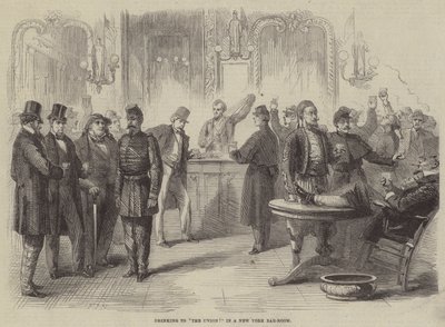 Trinken auf die Union! in einer Bar in New York von Frederick John Skill