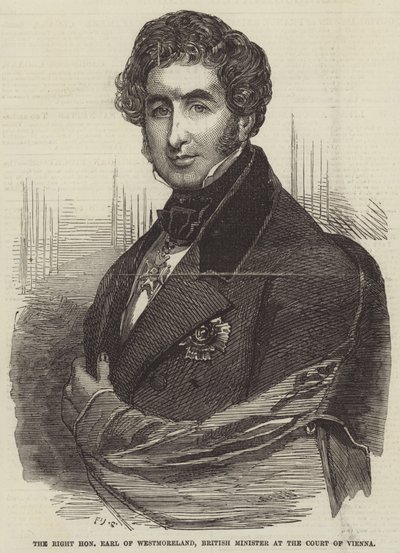 Der hochwürdige Earl of Westmoreland, britischer Minister am Hof von Wien von Frederick John Skill
