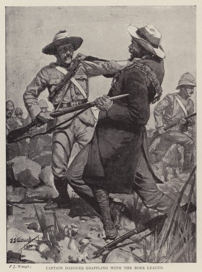 Kapitän Madocks im Kampf mit dem Burenführer von Frederick Judd Waugh
