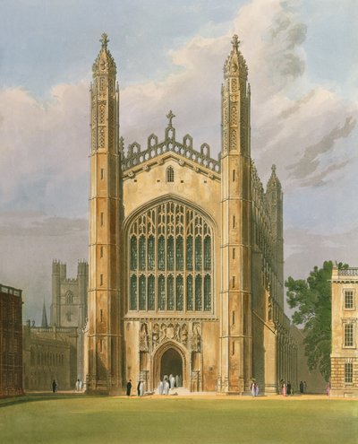 Cambridge: Kings College aus "Geschichte von Cambridge", Band 1 von Frederick Mackenzie
