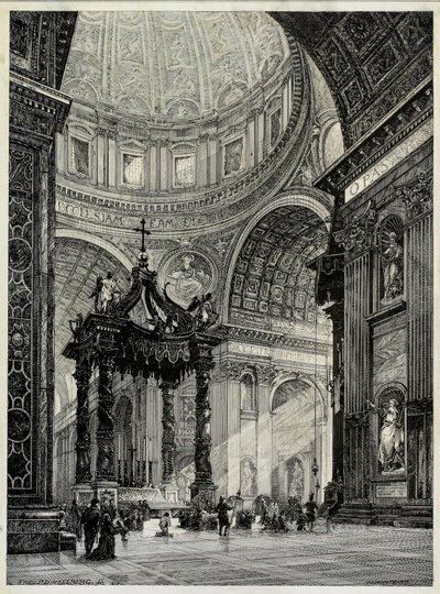 Petersdom, Rom, Italien, Innenansicht von Frederick P Dinkelberg