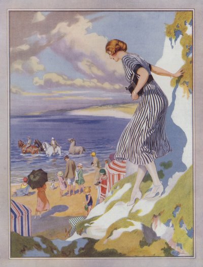 Strandszene, Plakatentwurf für Kodak von Frederick Pegram