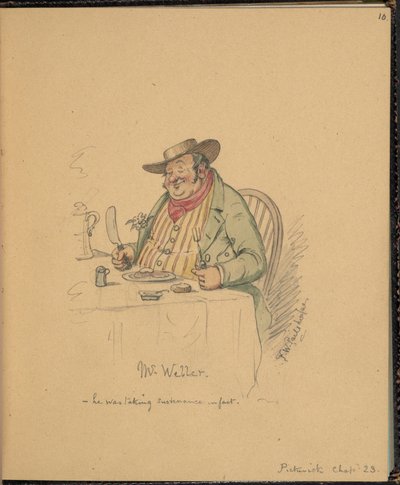 Szene aus Pickwick Papers, Mr. Weller, aus einem 
