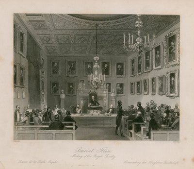 Somerset House, Treffen der Royal Society von Frederick William Fairholt