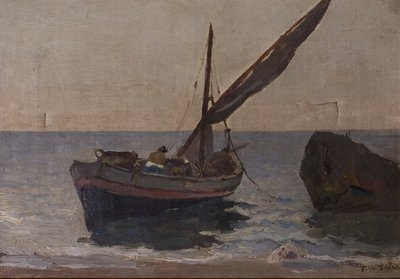 Boote am Ufer von Frederick William Jackson