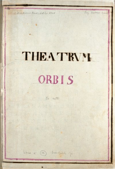 Titelseite des Atlas Theatrum Orbis von Frederick de Wit