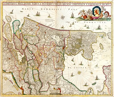 Gelderland, Utrecht, Nordholland, Südholland, Niederlande von Frederick de Wit