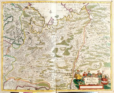 Karte von Russland, um die Stadt Moskau von Frederick de Wit