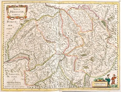 Karte der Schweiz von Frederick de Wit