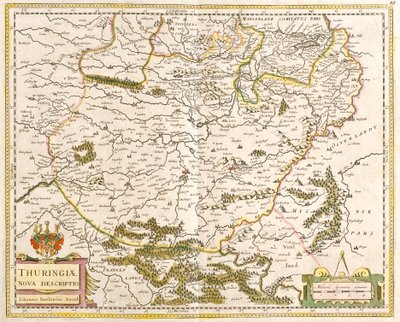 Karte von Thüringen (Deutschland) von Frederick de Wit