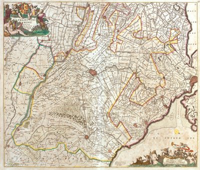 Karte von Utrecht (Niederlande) von Frederick de Wit