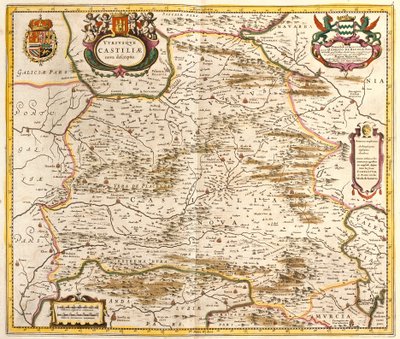 Karte des Königreichs Kastilien (Spanien) von Frederick de Wit