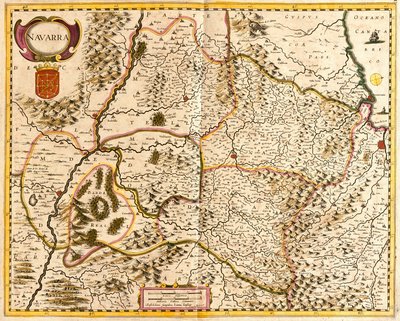 Karte des Königreichs Navarra (Frankreich) (Radierung) von Frederick de Wit