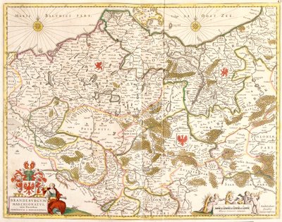 Karte der Markgrafschaft Brandenburg (Deutschland) von Frederick de Wit