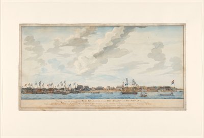 Ansicht der Stadt Paramaribo und Fort Zeelandia von Frederik Jägerschiöld (signed by artist)