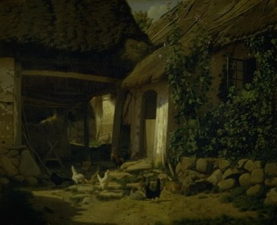 Das Innere eines Bauernhofs von Frederik Vermehren