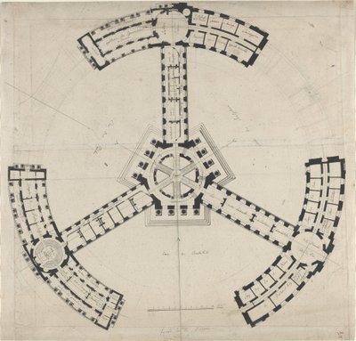 Grundriss für eine Akademie der Schönen Künste von French 18th Century