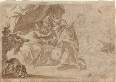 Jakob und Rebekka vor Isaak [recto] von French 18th Century