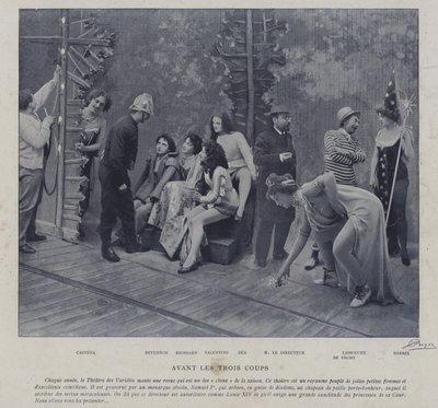 Schauspieler und Schauspielerinnen am Theatre des Varietes, Paris von French Photographer