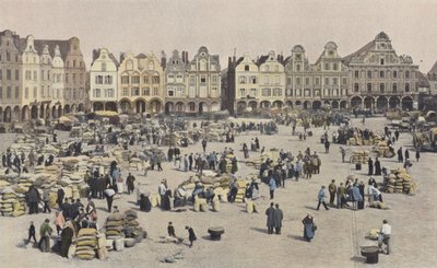 Arras, Der große Platz, ein Markttag von French Photographer