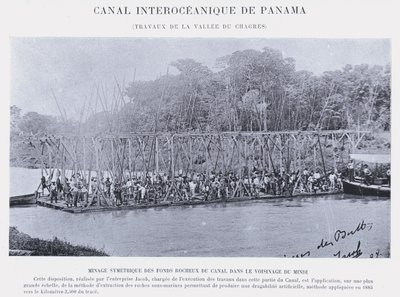 Panamakanal, Arbeiten im Tal des Chagres von French Photographer