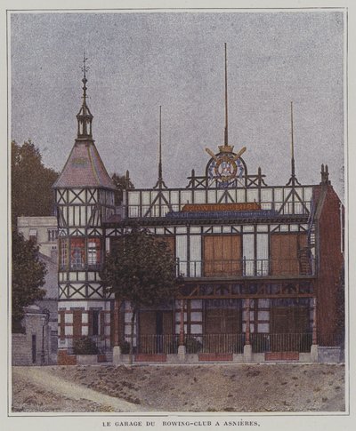 Clubhaus des Societe des Regates Parisiennes Ruderclubs, Asnieres, Paris, Frankreich von French Photographer