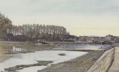 Dax, Der Adour flussaufwärts der Stadtbrücke von French Photographer
