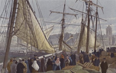 Dunkerque, Abfahrt zum Kabeljaufang nach Island von French Photographer