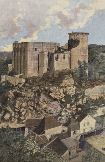Falaise, Das Schloss, Ansicht vom Mont Mirat von French Photographer