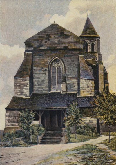 Gennes, Kirche St-Veterin, Ensemble W (vor der Restaurierung des Glockenturms) von French Photographer