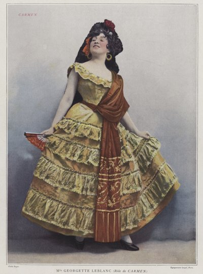 Georgette Leblanc als Carmen, 1899 von French Photographer