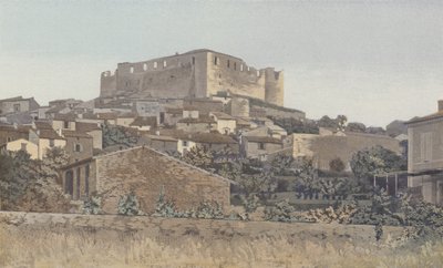 Greoulx, Ruinen der befestigten Templerburg, Südwestseite von French Photographer