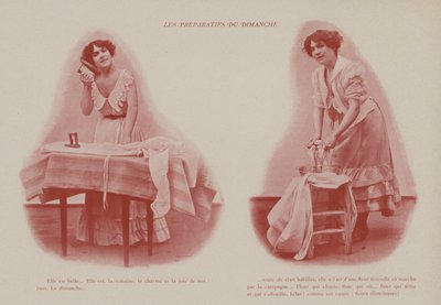 Illustration für Petites Parisiennes (d.h. junge arbeitende Mädchen in Paris) (s/w Foto) von French Photographer