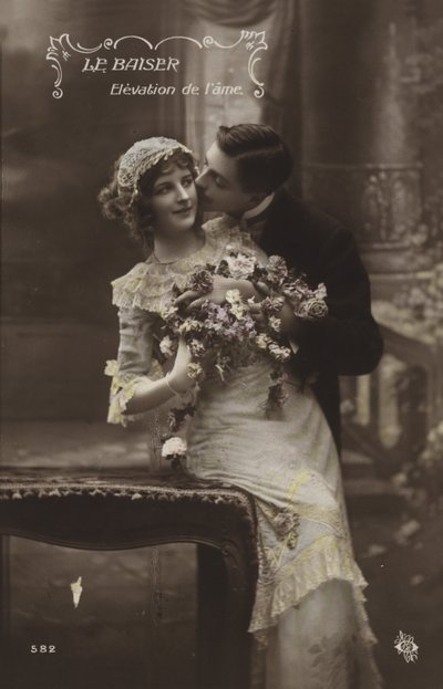 Küssendes Paar von French Photographer