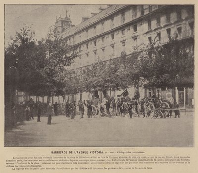 Die Kommune von Paris, Barrikade der Avenue Victoria, 21. Mai von French Photographer