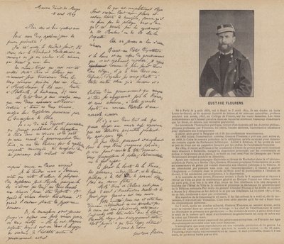 Die Kommune von Paris, Gustave Flourens (s/w Foto) von French Photographer