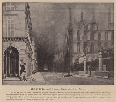 La Commune de Paris, Rue De Rivoli, Morgen des 24. Mai (s/w Foto) von French Photographer