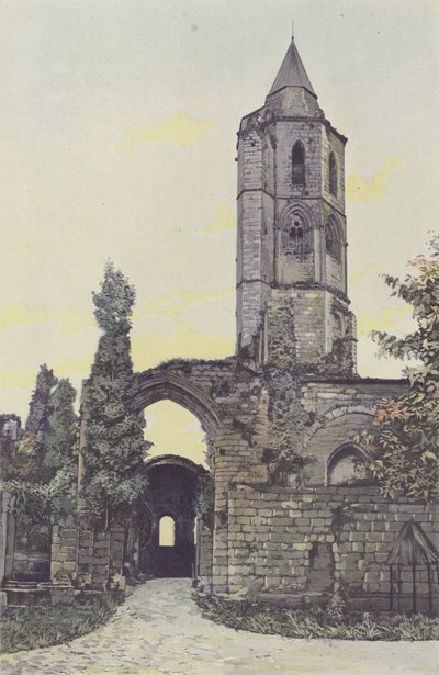La Sauve, Alte Abtei, Kirchturm von French Photographer