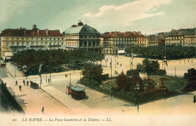 Le Havre, La Place Gambetta, Das Theater von French Photographer