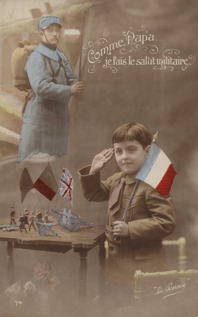 Wie der Vater gebe ich den militärischen Gruß von French Photographer