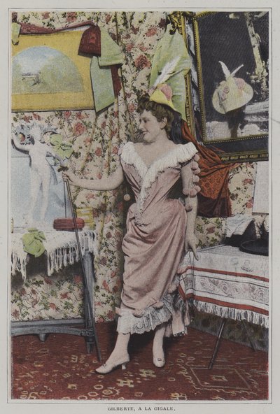 Mademoiselle Gilberte, französische Sängerin an der Cigale, Paris von French Photographer