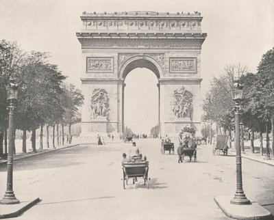 Paris: Triumphbogen, von Osten (s/w Foto) von French Photographer
