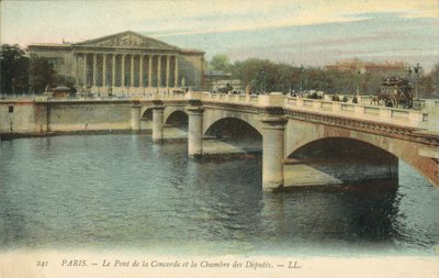 Paris, Die Pont de la Concorde und die Abgeordnetenkammer von French Photographer