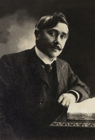 Porträt von Maurice Maeterlinck (1862-1949), Dramatiker, Essayist, französischsprachiger belgischer Dichter von French Photographer