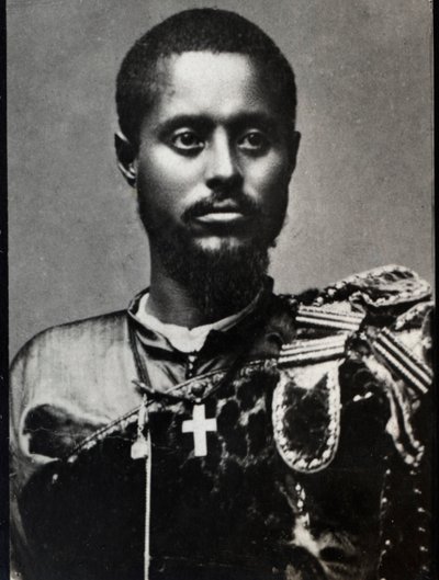 Porträt von Ras Makonnen (1852-1906), General und Gouverneur der Provinz Harar in Äthiopien von French Photographer