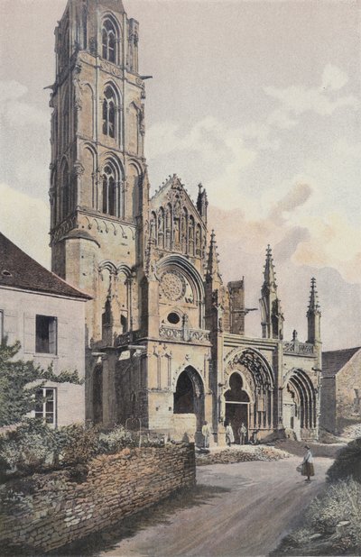 Saint-Pere-sous-Vezelay, Kirche, Fassade NW (vor der Restaurierung) von French Photographer