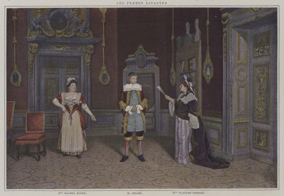 Szene aus einer Aufführung von Les Femmes Savantes, von Molière von French Photographer