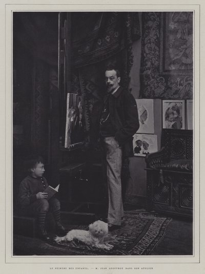 Der Maler der Kinder: Der französische Künstler Jean Geoffroy in seinem Atelier von French Photographer